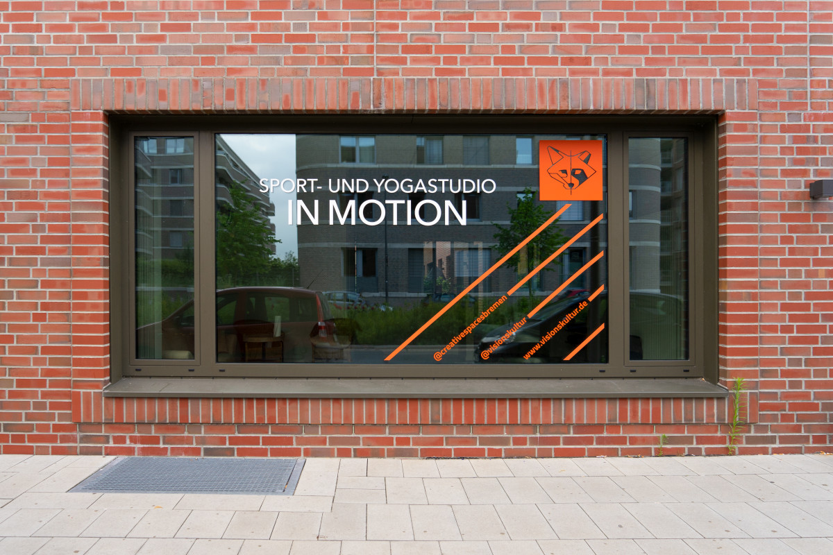 Frontale Ansicht des Fensters mit der neuen Gestaltung