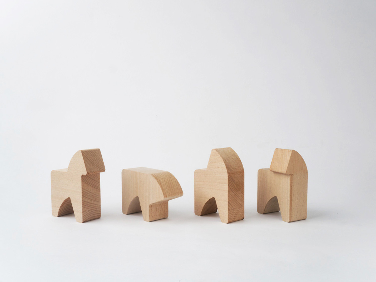 Pferdebauklötze nebeneinander