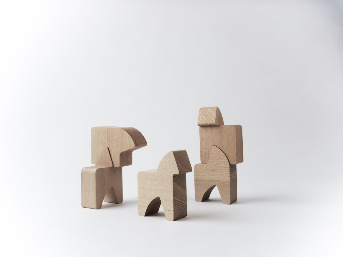 Die fünf Grundformen der Bauklötze