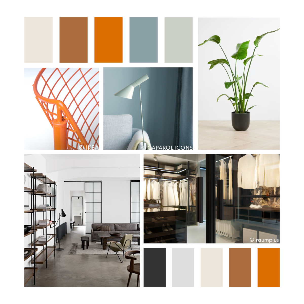 Moodboard für den Schaufensterbereich