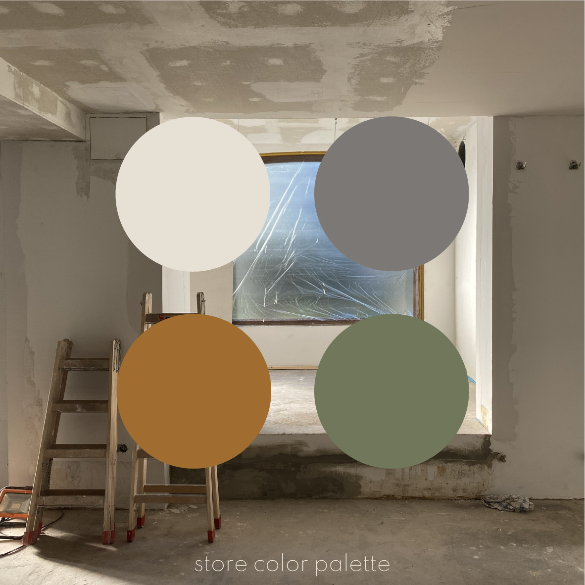 Farbpalette im unfertigen Zusatnd